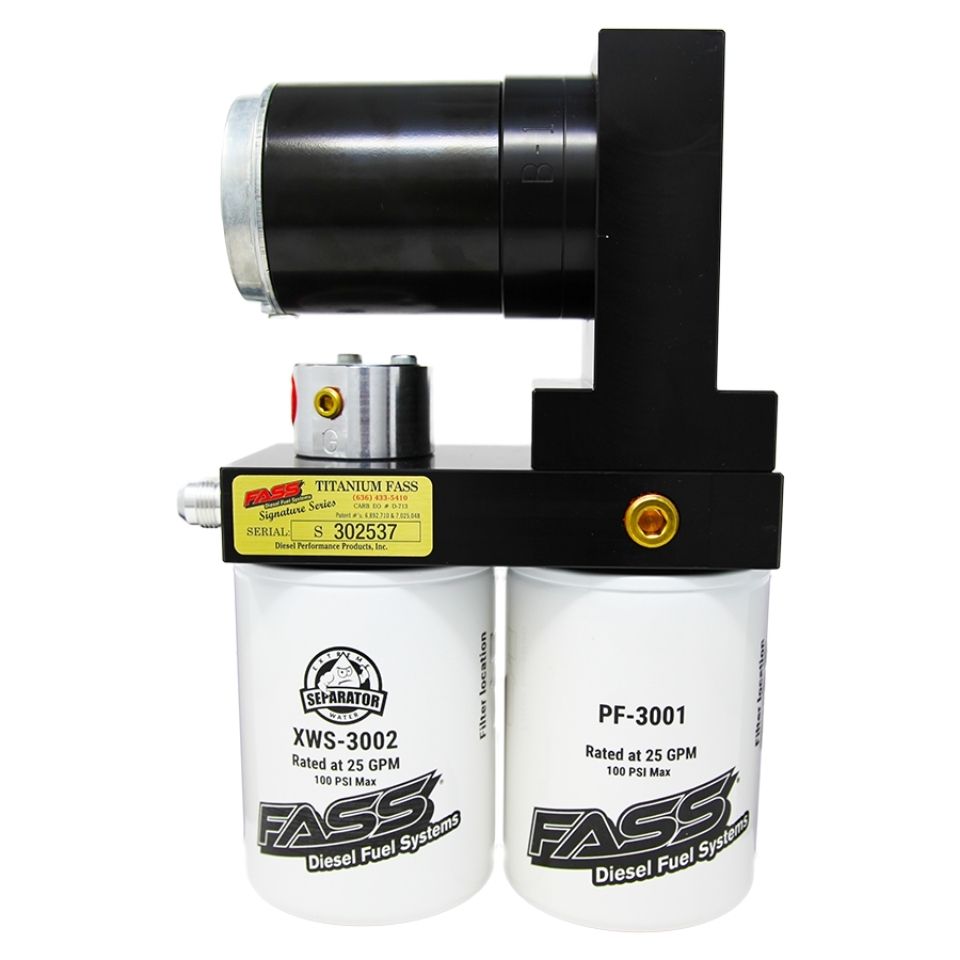 FASS Diesel Fuel Systems | Titanium Signature Series Diesel Fuel System 290F 240GPH, (60-65 PSI), Ford Powerstroke 7.3L and 6.0L 1999-2007, 900-1200hp